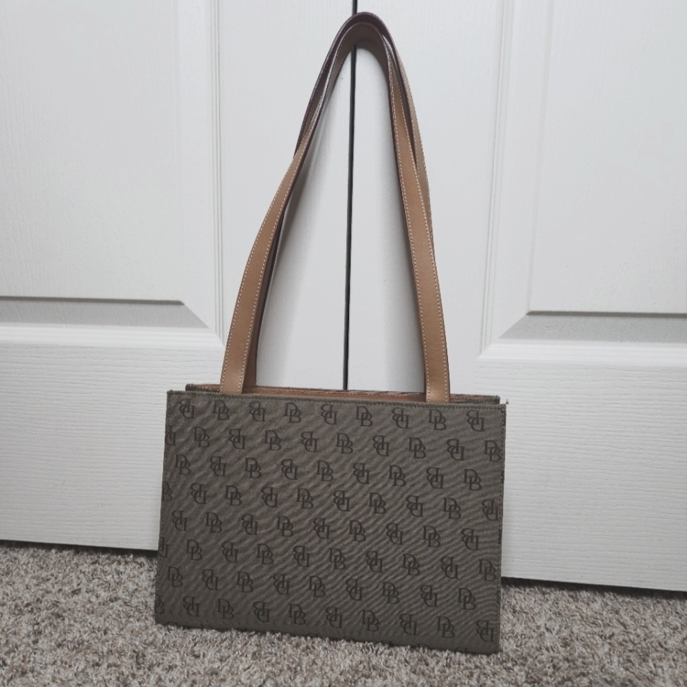 Dooney and Bourke East/West Structured Signature Monogram shoulder bag